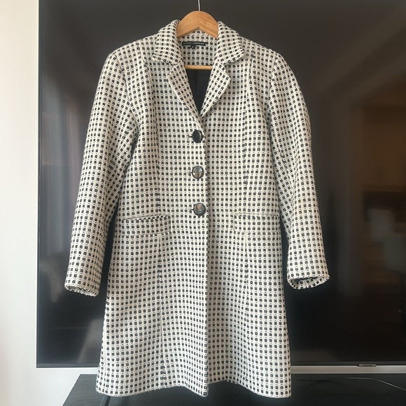 Optimum Nostalgic Wool Blend 3/4 Length Coat Women’s Vintage Style Size 4 - Picture 5 of 16